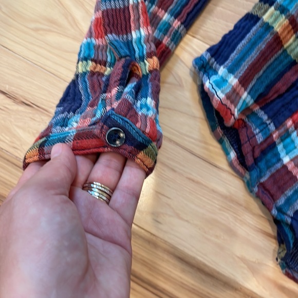 Free people xs plaid flannel shirt. We the free Siena - Picture 4 of 9